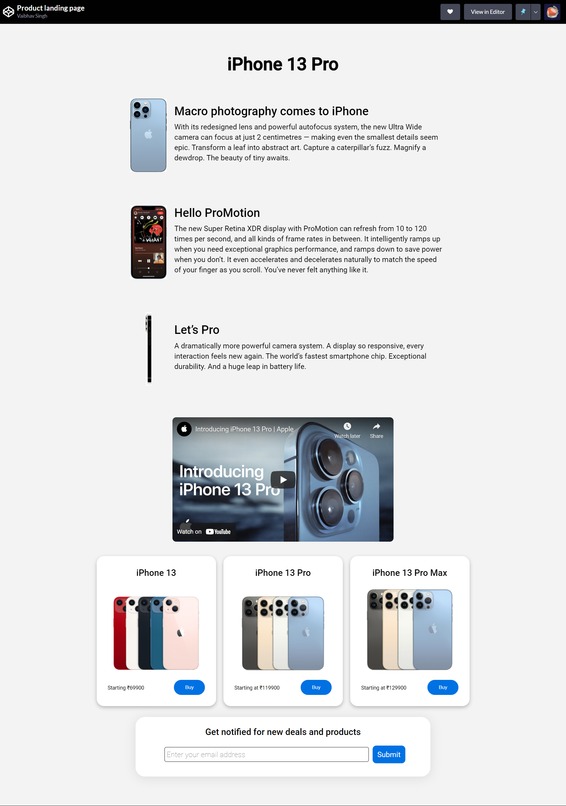 Product-landing-page